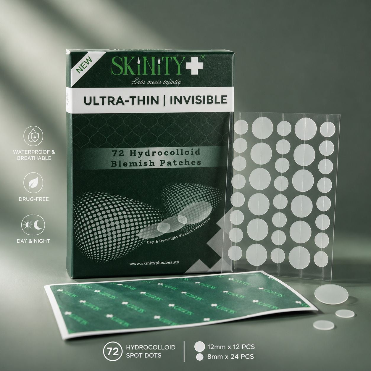 Skinity+ Silver Hydrocolloid Blemish Patch